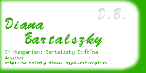 diana bartalszky business card